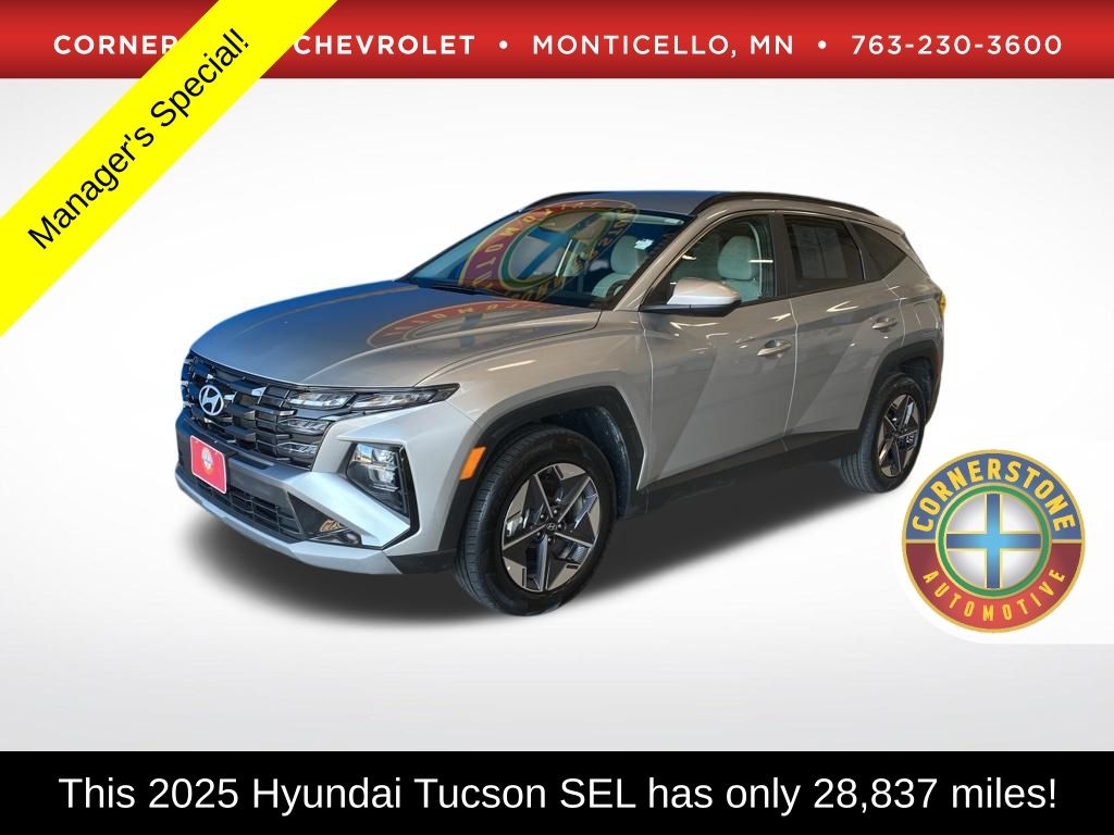 Shimmering Silver 2025 Hyundai Tucson SEL AWD SUV / Crossover All-Wheel Drive 8-Speed Automatic
