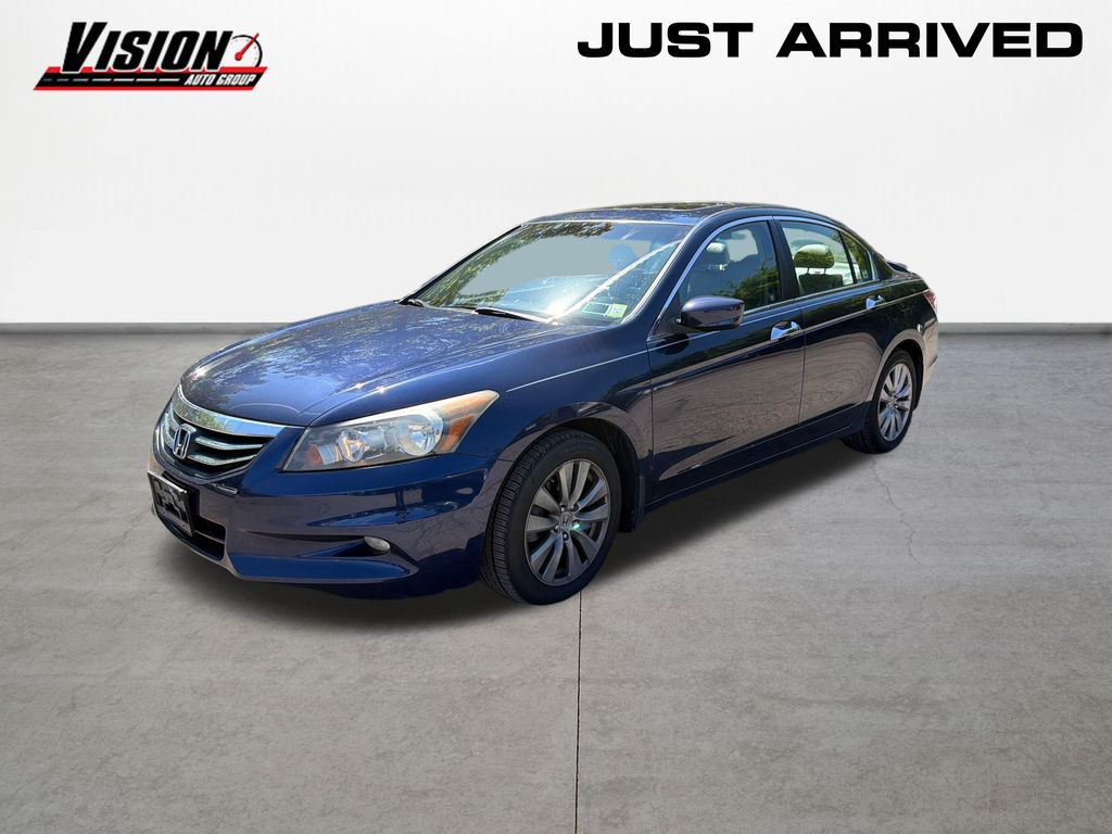 Blue 2012 Honda Accord EX-L V6 Sedan Front-Wheel Drive 5-Speed Automatic Overdrive