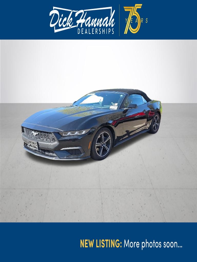 Shadow Black 2024 Ford Mustang EcoBoost Convertible RWD Convertible Rear-Wheel Drive Automatic