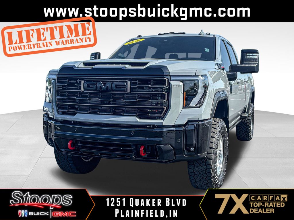 Thunderstorm Gray 2025 GMC Sierra 2500HD AT4X Crew Cab 4WD Pickup Truck Four-Wheel Drive Automatic