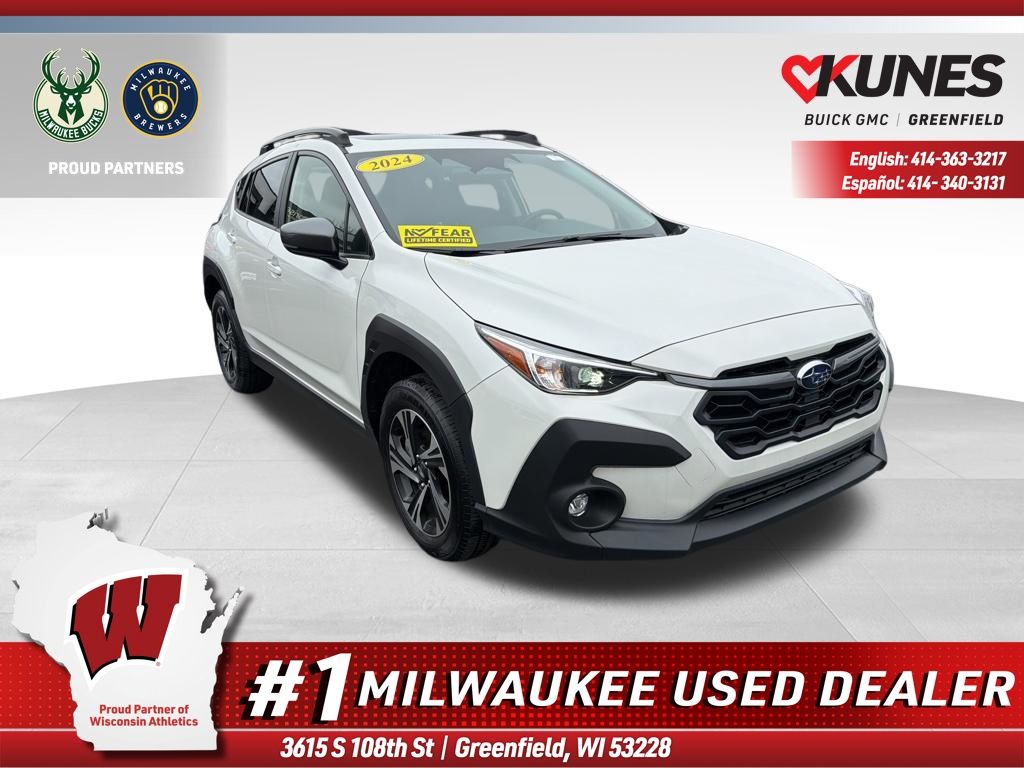 Crystal White Pearl 2024 Subaru Crosstrek Premium AWD SUV / Crossover All-Wheel Drive Continuously Variable Transmission