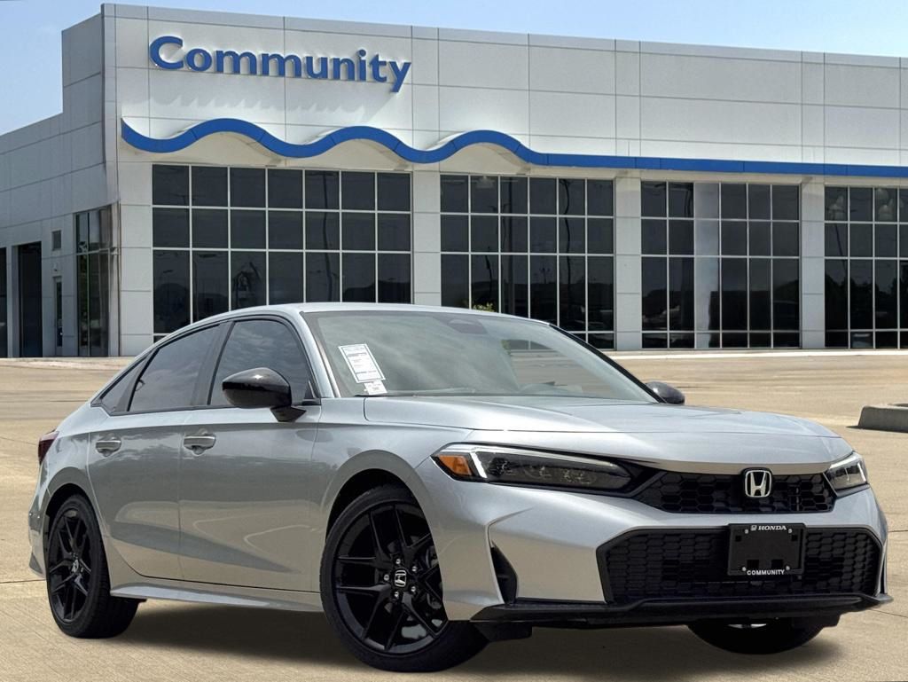 2026 Honda Civic Sport Silver at Classic Honda Galveston