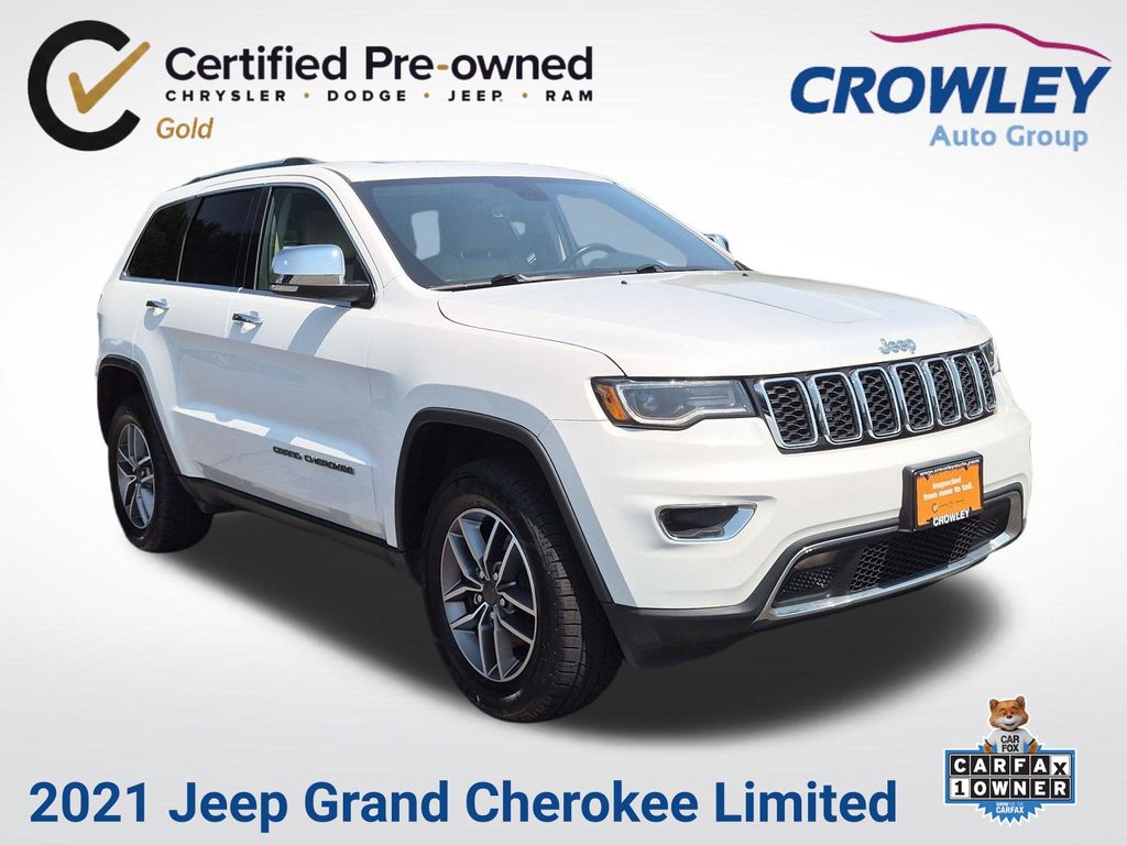 Bright White Clearcoat 2021 Jeep Grand Cherokee SUV / Crossover Four-Wheel Drive 8-Speed Automatic