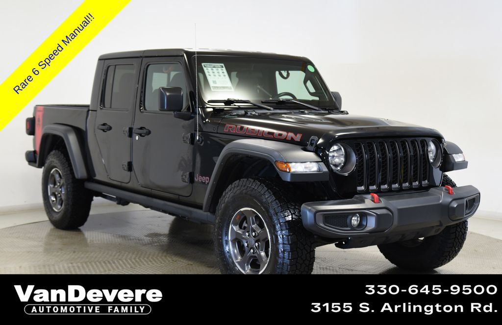 Black Clearcoat 2021 Jeep Gladiator Rubicon Crew Cab 4WD Pickup Truck Four-Wheel Drive 6-Speed Manual
