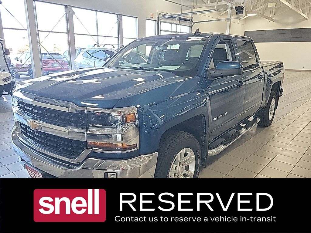 Deep Ocean Blue Metallic 2018 Chevrolet Silverado 1500 Pickup Truck Four-Wheel Drive 6-Speed Automatic Overdrive