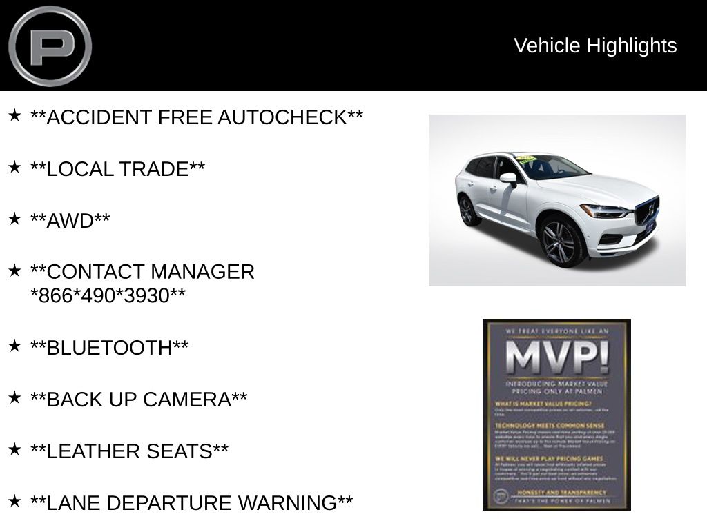 2018 Crystal White Volvo XC60 T6 Momentum AWD SUV