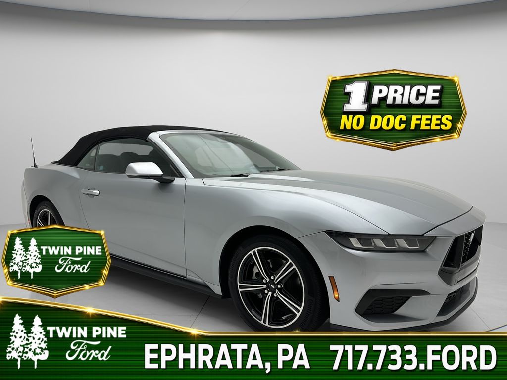 Iconic Silver Metallic 2025 Ford Mustang Convertible Rear-Wheel Drive Automatic