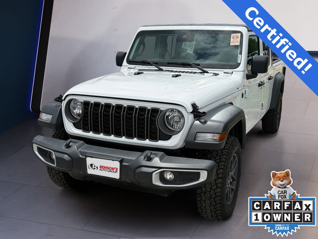 Bright White Clearcoat 2025 Jeep Gladiator Pickup Truck Four-Wheel Drive 8-Speed Automatic