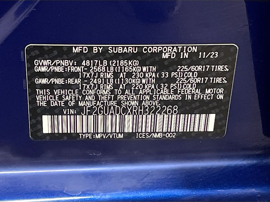 Used 2024 Blue Subaru Premium image 31