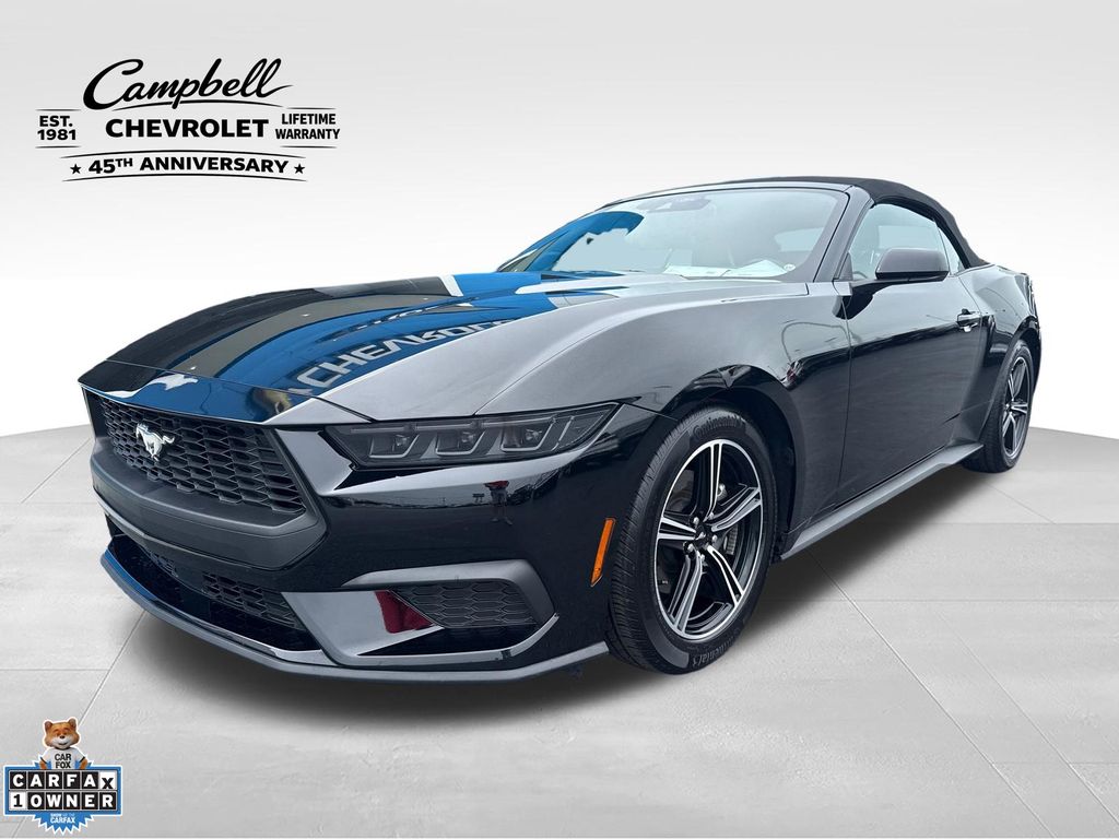 Shadow Black 2025 Ford Mustang EcoBoost Premium Convertible RWD Convertible Rear-Wheel Drive Automatic