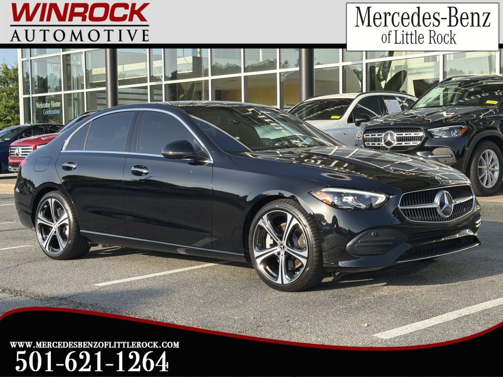 Black 2025 Mercedes-Benz C-Class Sedan Rear-Wheel Drive 9-Speed Automatic