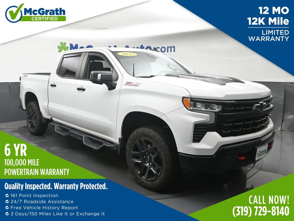 Summit White 2023 Chevrolet Silverado 1500 Pickup Truck Four-Wheel Drive Automatic