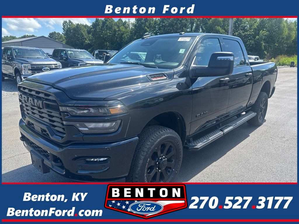 Diamond Black Crystal Pearlcoat 2025 RAM 2500 Pickup Truck Four-Wheel Drive 8-Speed Automatic