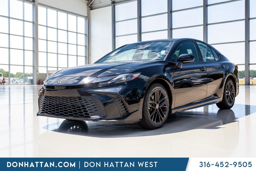 Midnight Black Metallic 2025 Toyota Camry Sedan Front-Wheel Drive Continuously Variable Transmission