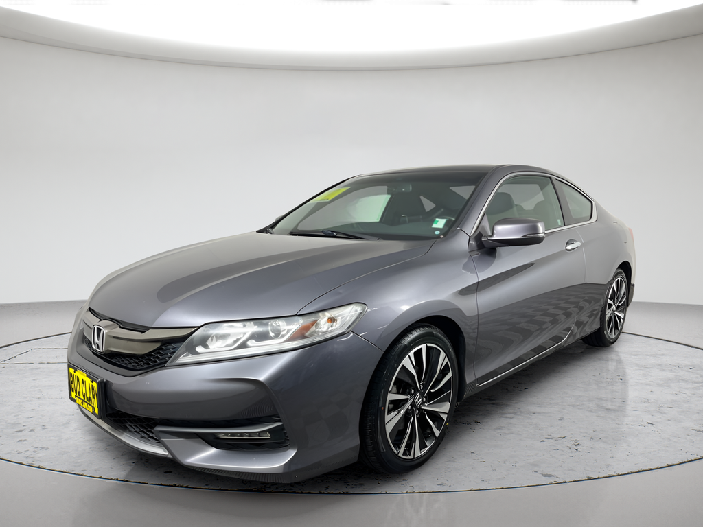Gray 2017 Honda Accord Coupe EX-L Coupe Front-Wheel Drive Continuously Variable Transmission