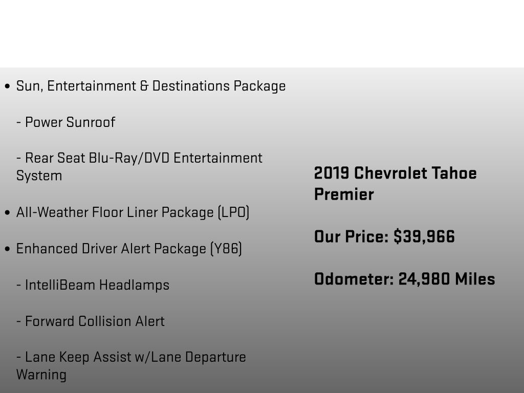 2019 Chevrolet Tahoe Premier Red at John Sisson Motors