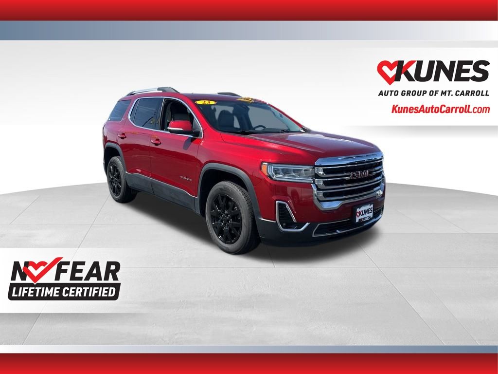 Volcanic Red Tintcoat 2023 GMC Acadia SLT AWD SUV / Crossover Four-Wheel Drive 9-Speed Automatic