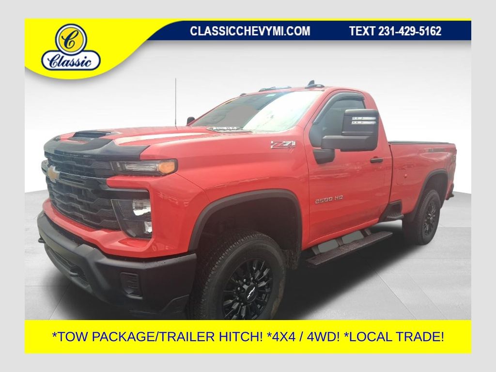 Red Hot 2025 Chevrolet Silverado 2500HD Work Truck Regular Cab LB 4WD Pickup Truck Four-Wheel Drive Automatic