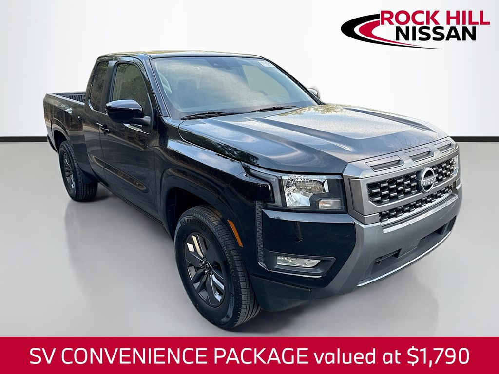 Super Black 2025 Nissan Frontier SV King Cab RWD Pickup Truck 4X2 9-Speed Automatic Overdrive
