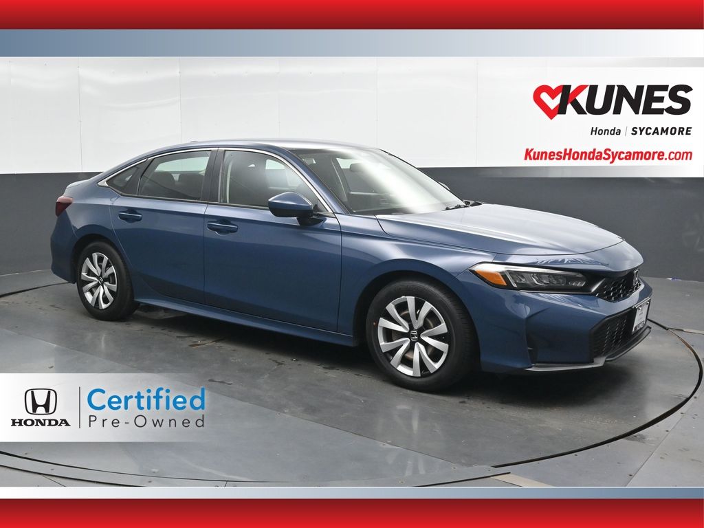 Blue Lagoon Pearl 2025 Honda Civic Sedan Front-Wheel Drive Continuously Variable Transmission