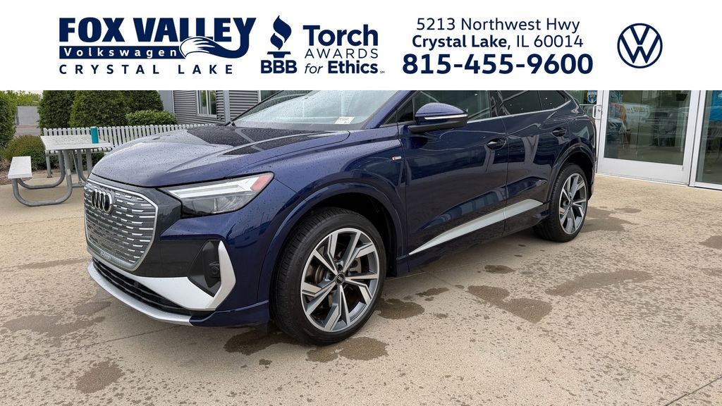 Blue Metallic 2023 Audi Q4 e-tron Sportback quattro Premium 50 Sedan All-Wheel Drive Automatic