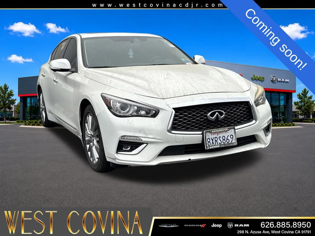 Majestic White 2021 INFINITI Q50 Sedan Rear-Wheel Drive 7-Speed Automatic Overdrive