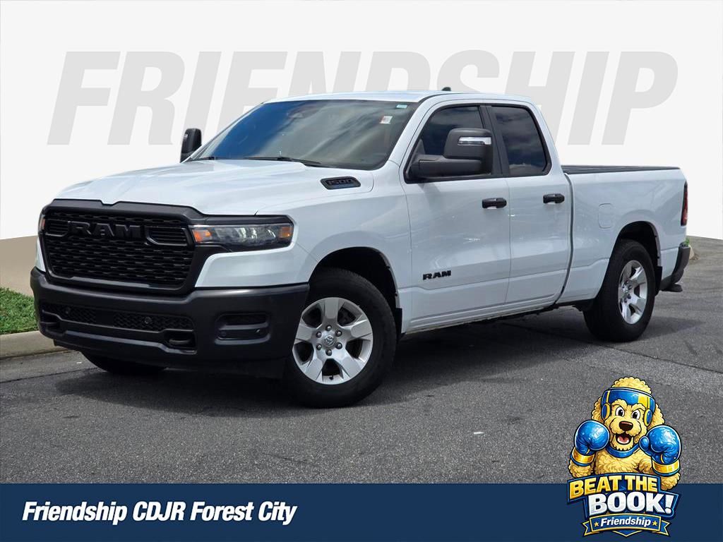 Bright White Clearcoat 2025 RAM 1500 Pickup Truck Four-Wheel Drive 8-Speed Automatic