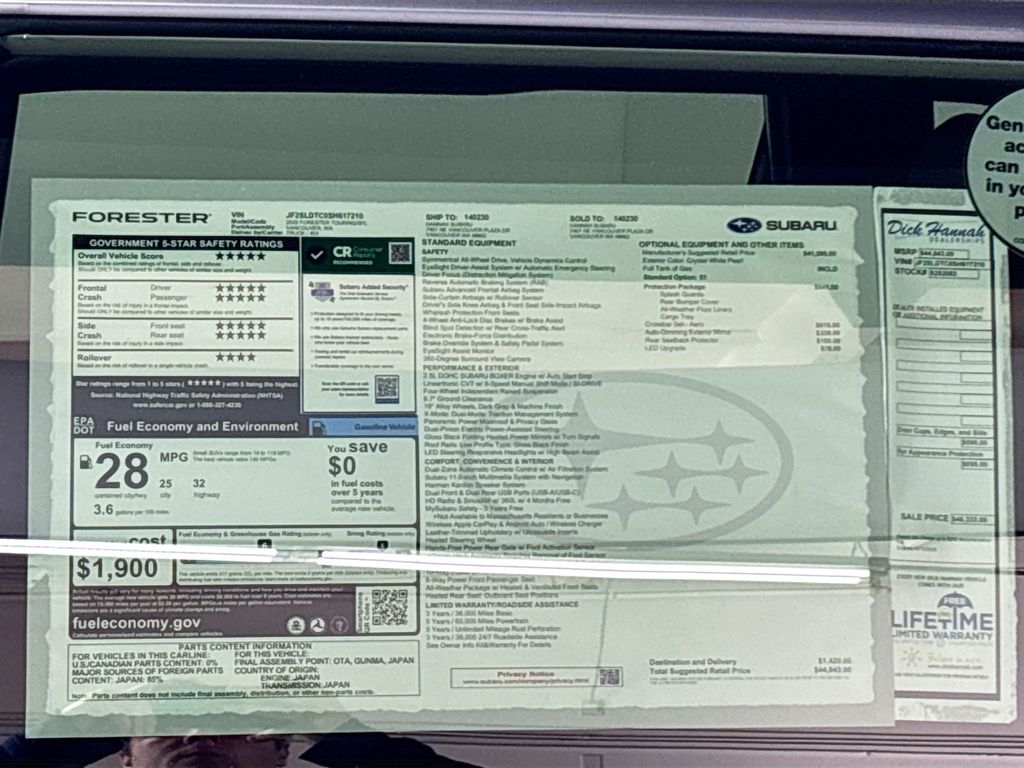 2025 Subaru Forester Touring