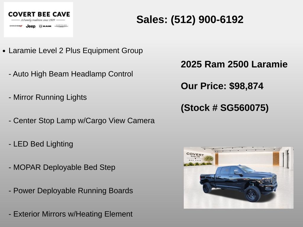 New Car 2025 Ram 2500  Laramie For Sale Under $100,000 In Austin, Texas