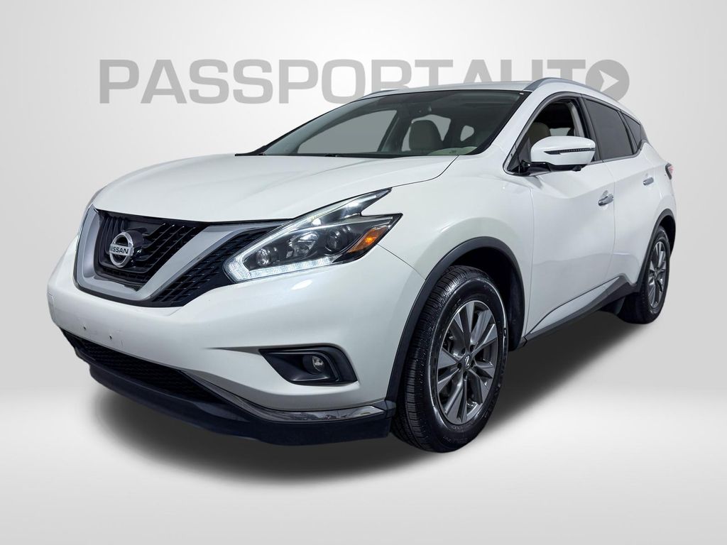 Pearl White 2018 Nissan Murano SL AWD SUV / Crossover All-Wheel Drive Continuously Variable Transmission