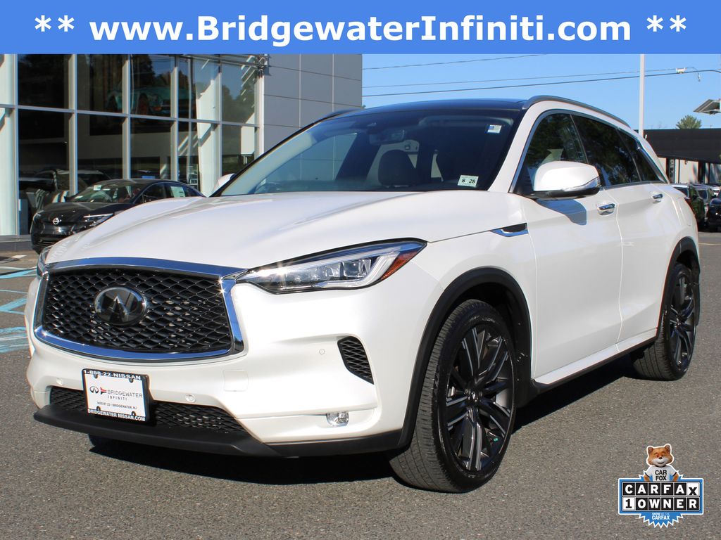 White 2023 INFINITI QX50 Sensory AWD SUV / Crossover All-Wheel Drive Continuously Variable Transmission
