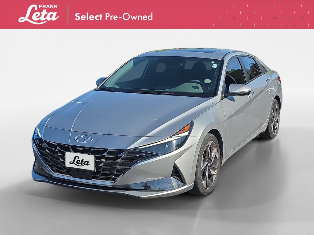 Shimmering Silver Pearl 2021 Hyundai Elantra SEL FWD Sedan Front-Wheel Drive Continuously Variable Transmission