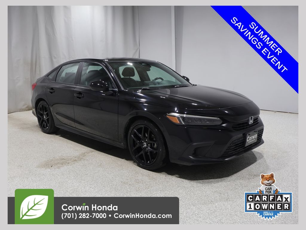 Crystal Black Pearl 2024 Honda Civic Sedan Front-Wheel Drive Continuously Variable Transmission