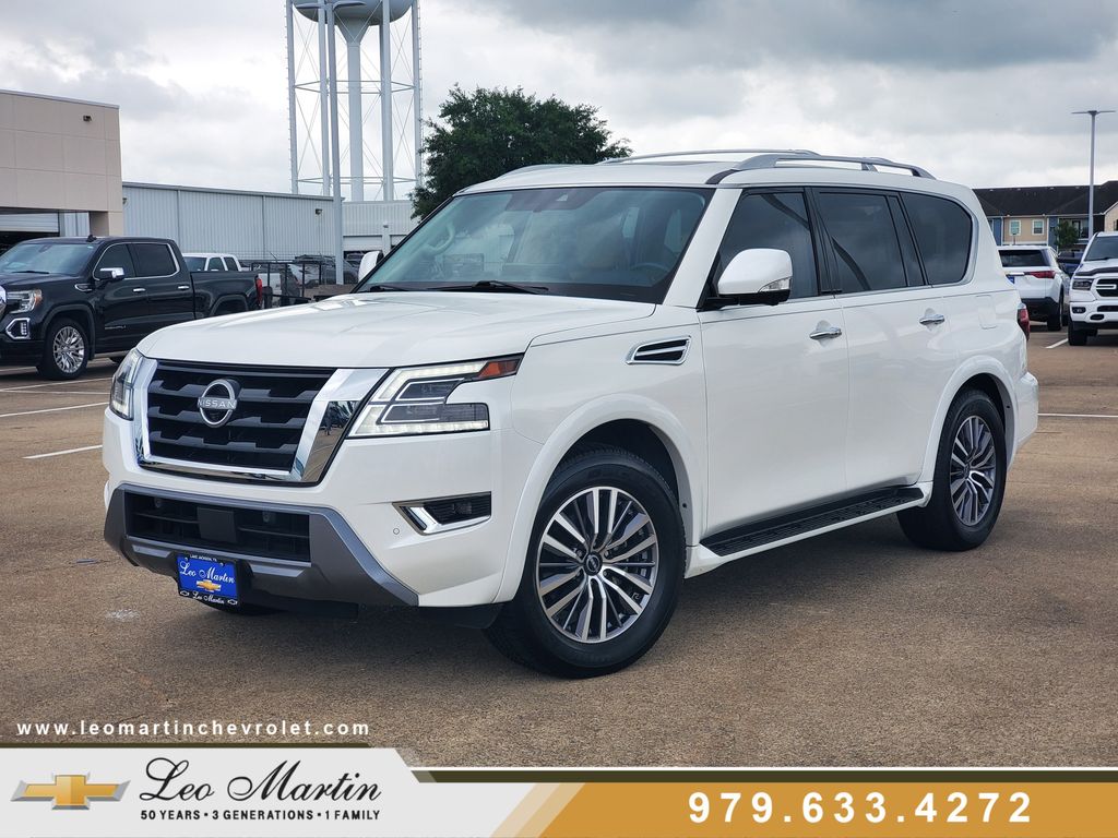 Aspen White Tricoat 2024 Nissan Armada SL RWD SUV / Crossover 4X2 7-Speed Automatic