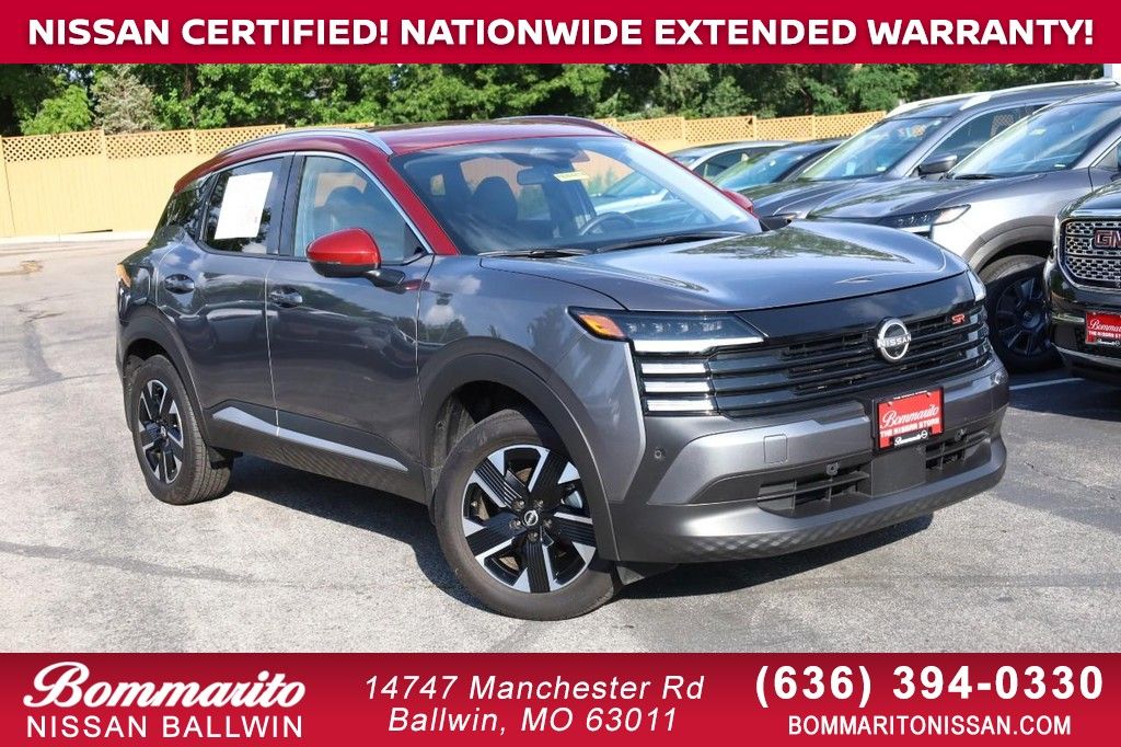Red (Gun Metallic/Scarlet Ember Tintcoat) 2025 Nissan Kicks SUV / Crossover All-Wheel Drive Continuously Variable Transmission