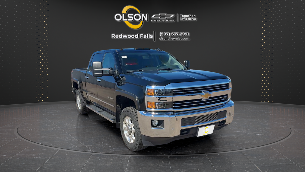 Black 2015 Chevrolet Silverado 3500HD LTZ Crew Cab 4WD Pickup Truck Four-Wheel Drive 6-Speed Automatic