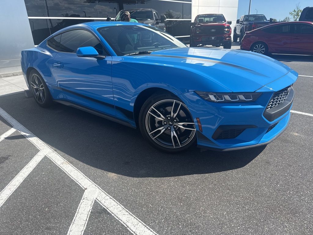 Grabber Blue Metallic 2024 Ford Mustang EcoBoost Fastback RWD Coupe Rear-Wheel Drive Automatic
