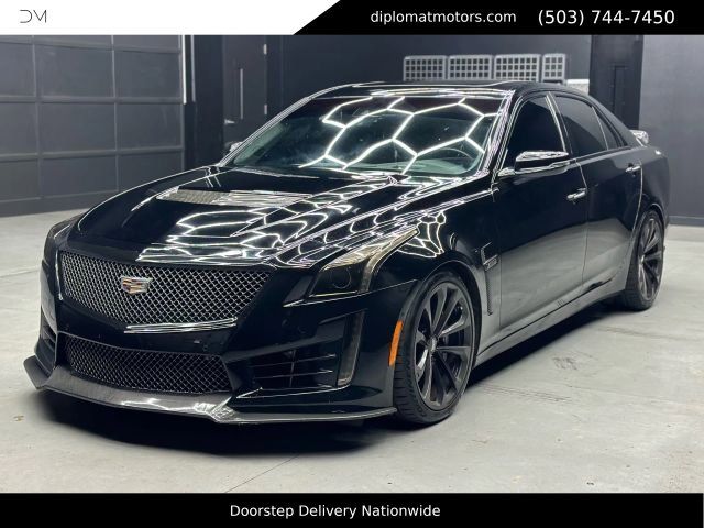 Black 2017 Cadillac CTS-V RWD Sedan Rear-Wheel Drive 8-Speed Automatic