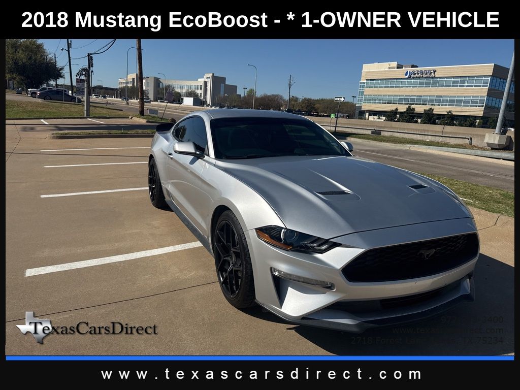 Ingot Silver Metallic 2018 Ford Mustang EcoBoost Coupe RWD Coupe Rear-Wheel Drive Automatic