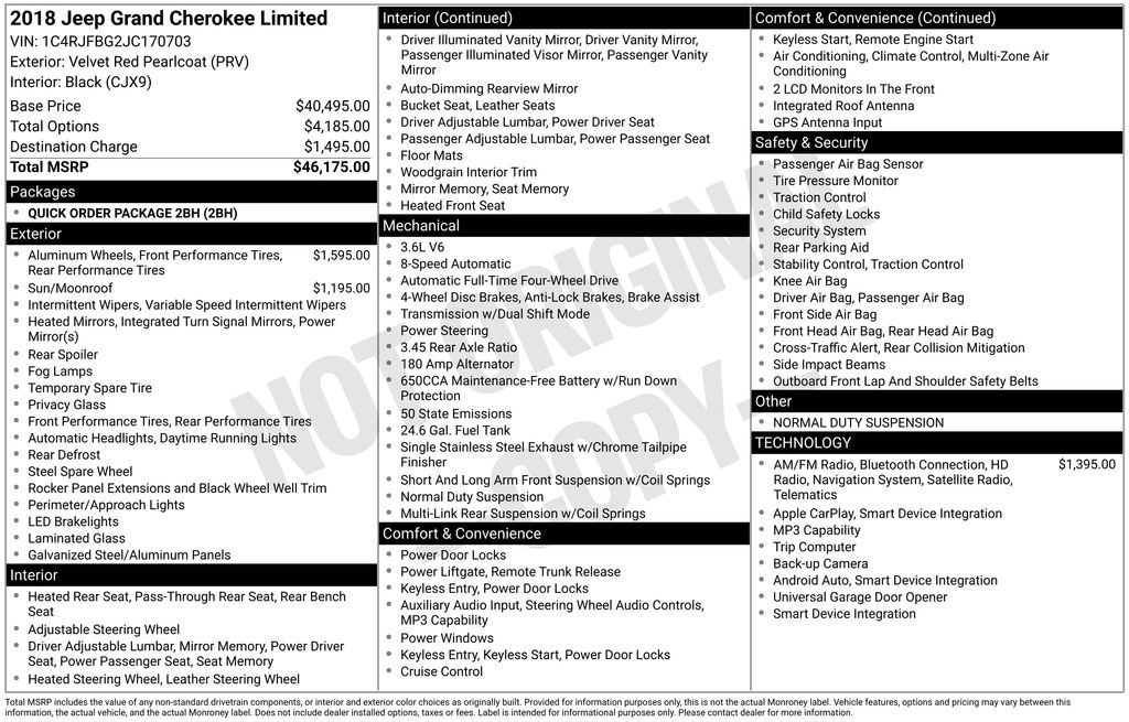 2018 Jeep Grand Cherokee Limited 4x4