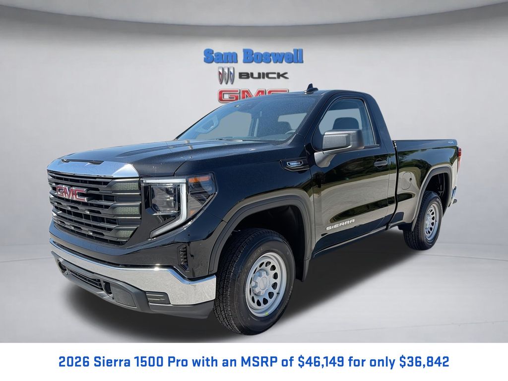 Onyx Black 2026 GMC Sierra 1500 Pickup Truck Four-Wheel Drive 8-Speed Automatic