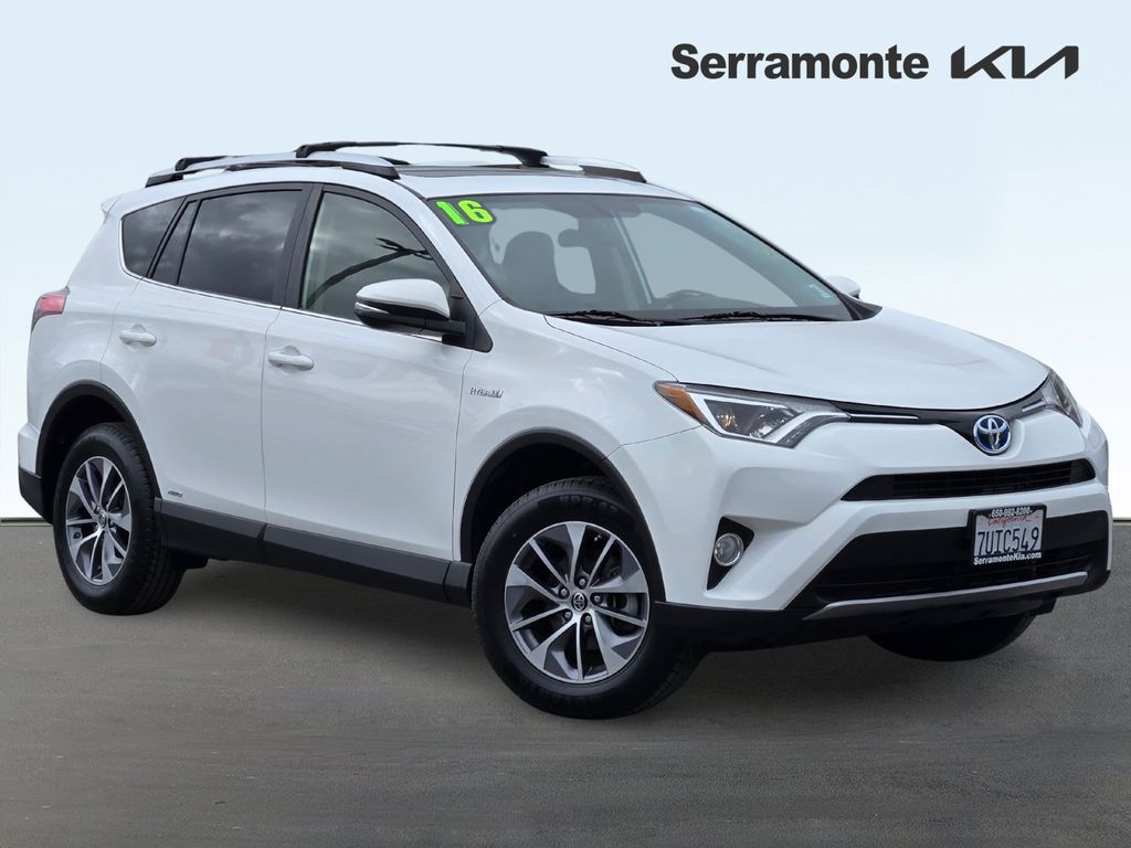 Super White 2016 Toyota RAV4 Hybrid SUV / Crossover All-Wheel Drive Continuously Variable Transmission
