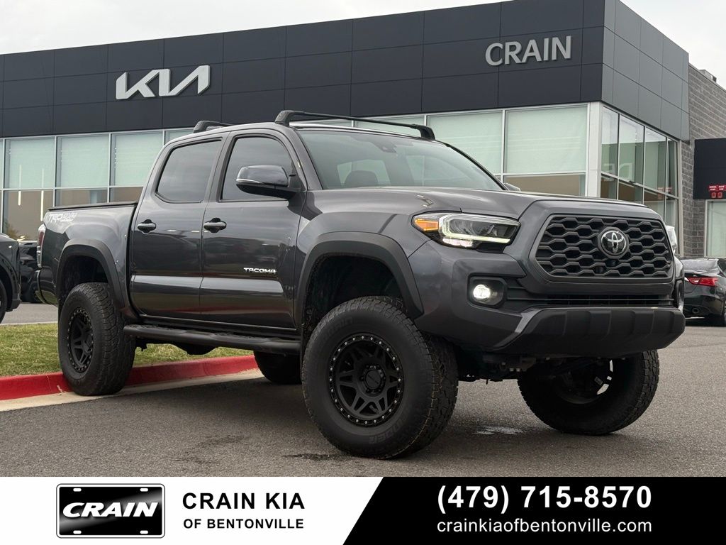 Magnetic Gray Metallic 2022 Toyota Tacoma TRD Off Road Double Cab 4WD Pickup Truck Four-Wheel Drive 6-Speed Manual
