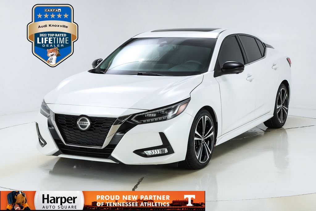 Aspen White Tricoat 2021 Nissan Sentra SR FWD Sedan Front-Wheel Drive Continuously Variable Transmission