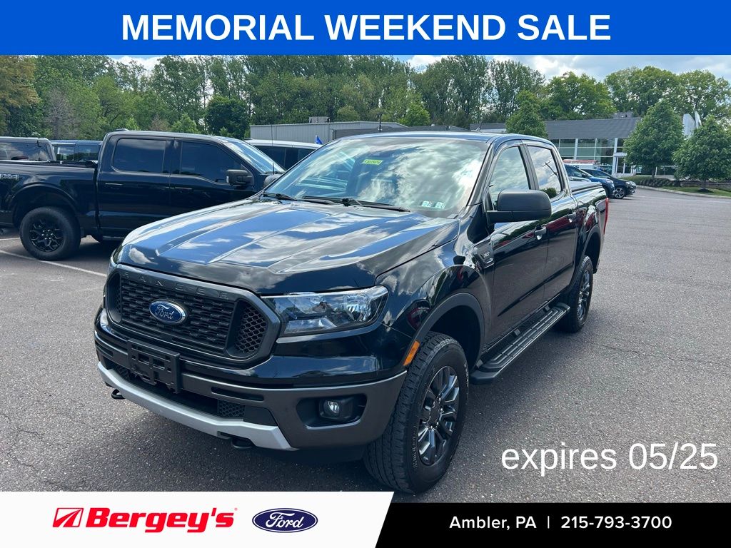 Shadow Black 2023 Ford Ranger XLT SuperCrew 4WD Pickup Truck Four-Wheel Drive Automatic