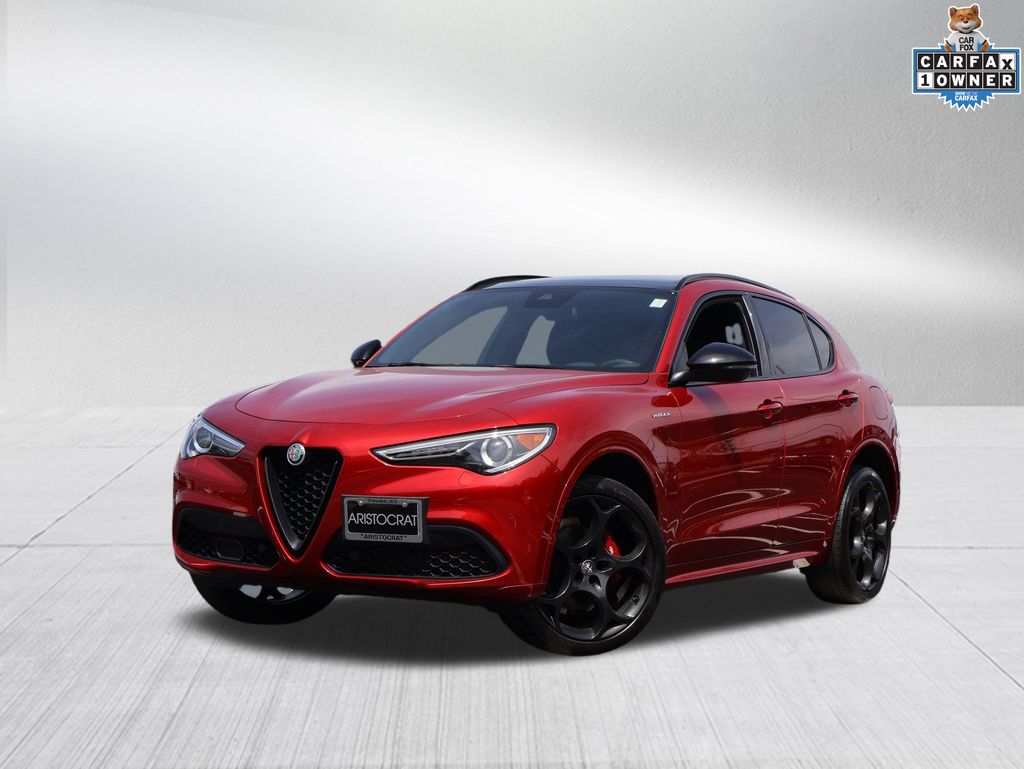 Rosso Etna 2023 Alfa Romeo Stelvio SUV / Crossover All-Wheel Drive 8-Speed Automatic