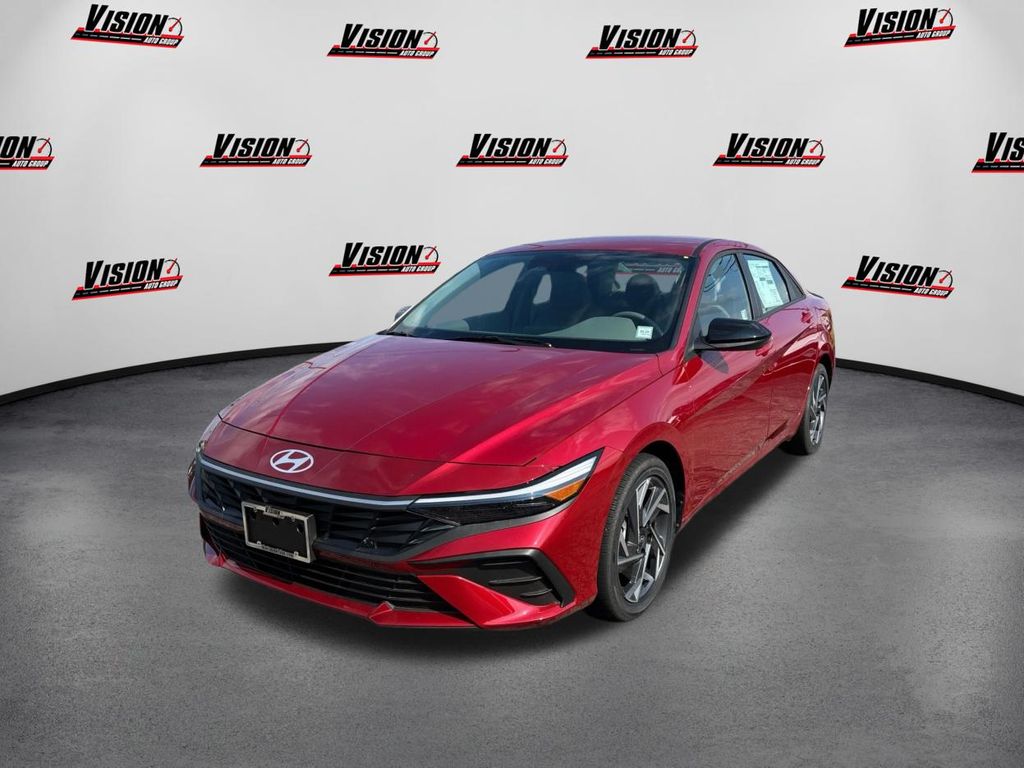 Ultimate Red Metallic 2025 Hyundai Elantra Hybrid SEL Sport FWD Sedan Front-Wheel Drive 6-Speed Dual Clutch