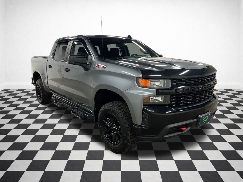 Gray (Satin Steel Metallic) 2021 Chevrolet Silverado 1500 Pickup Truck Four-Wheel Drive 6-Speed Automatic Overdrive