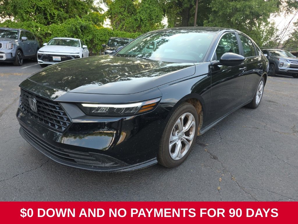 Black 2025 Honda Accord Sedan Front-Wheel Drive Continuously Variable Transmission
