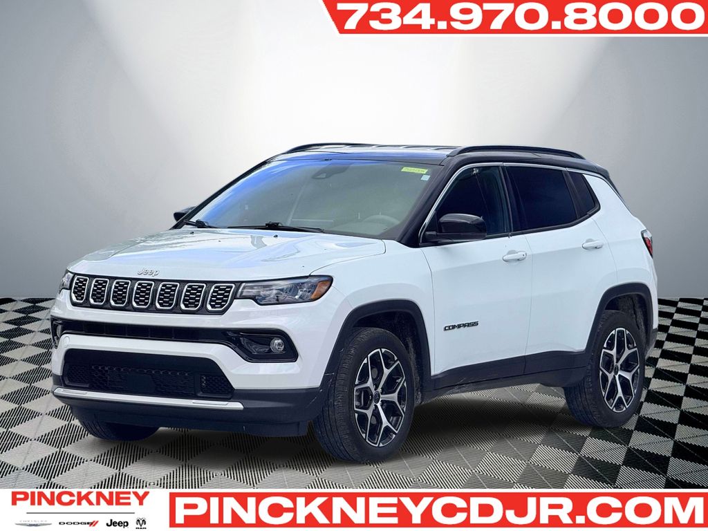 Bright White Clearcoat 2025 Jeep Compass SUV / Crossover Four-Wheel Drive 8-Speed Automatic